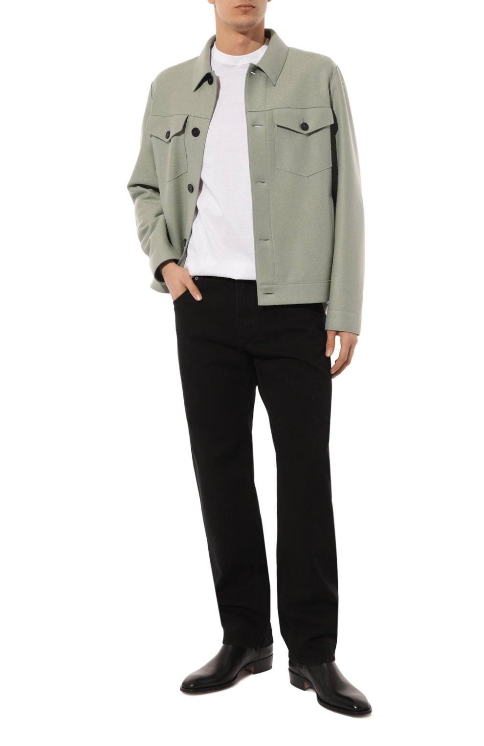 Хлопковая футболка KITON белого цвета по цене 43100 руб., арт. UMC023H08800, фото 2 Хлопковая футболка KITON, арт. UMC023H08800, фото 2