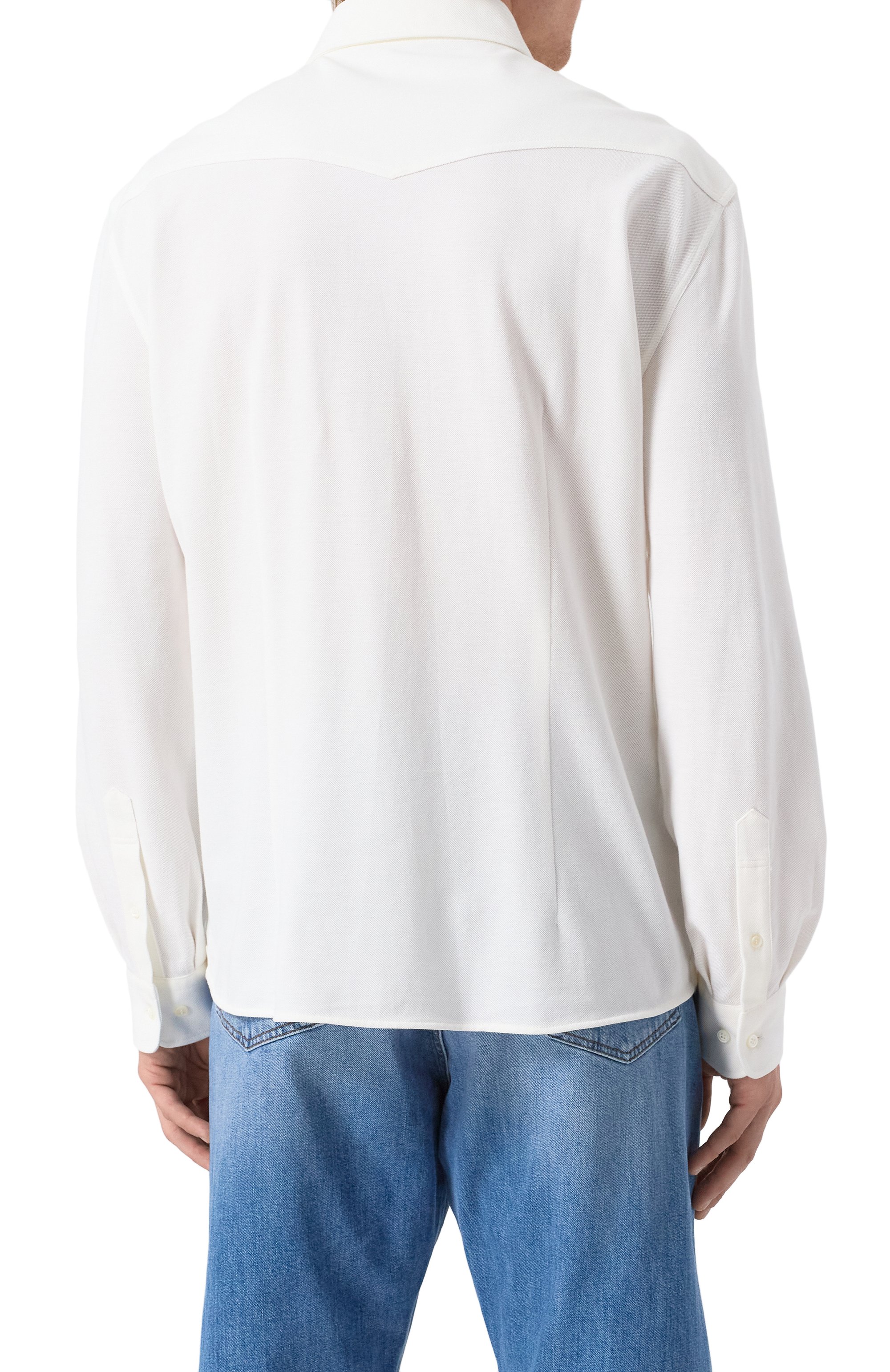 Хлопковая рубашка BRUNELLO CUCINELLI, арт. ME854B2268, фото 4