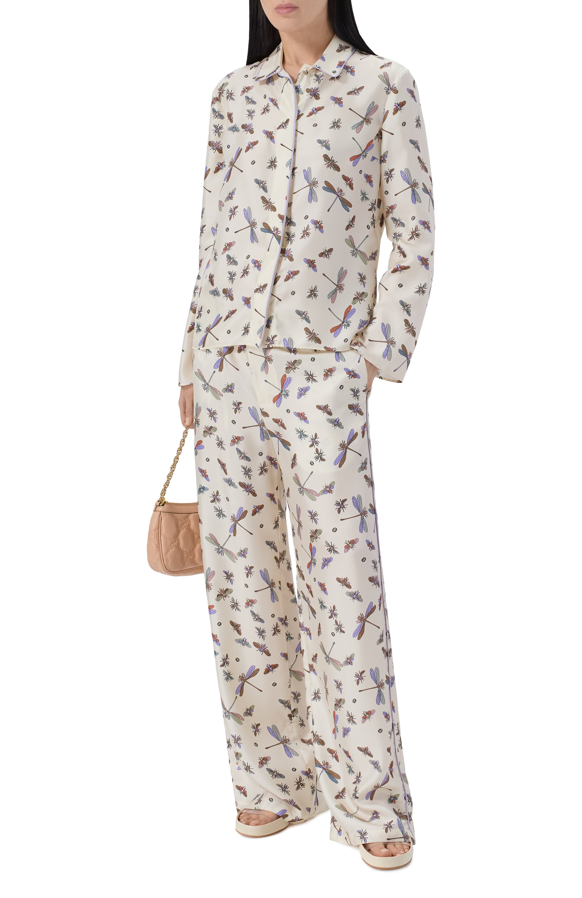 Шелковые брюки GUCCI, арт. 852924/ZAUK3, фото 2