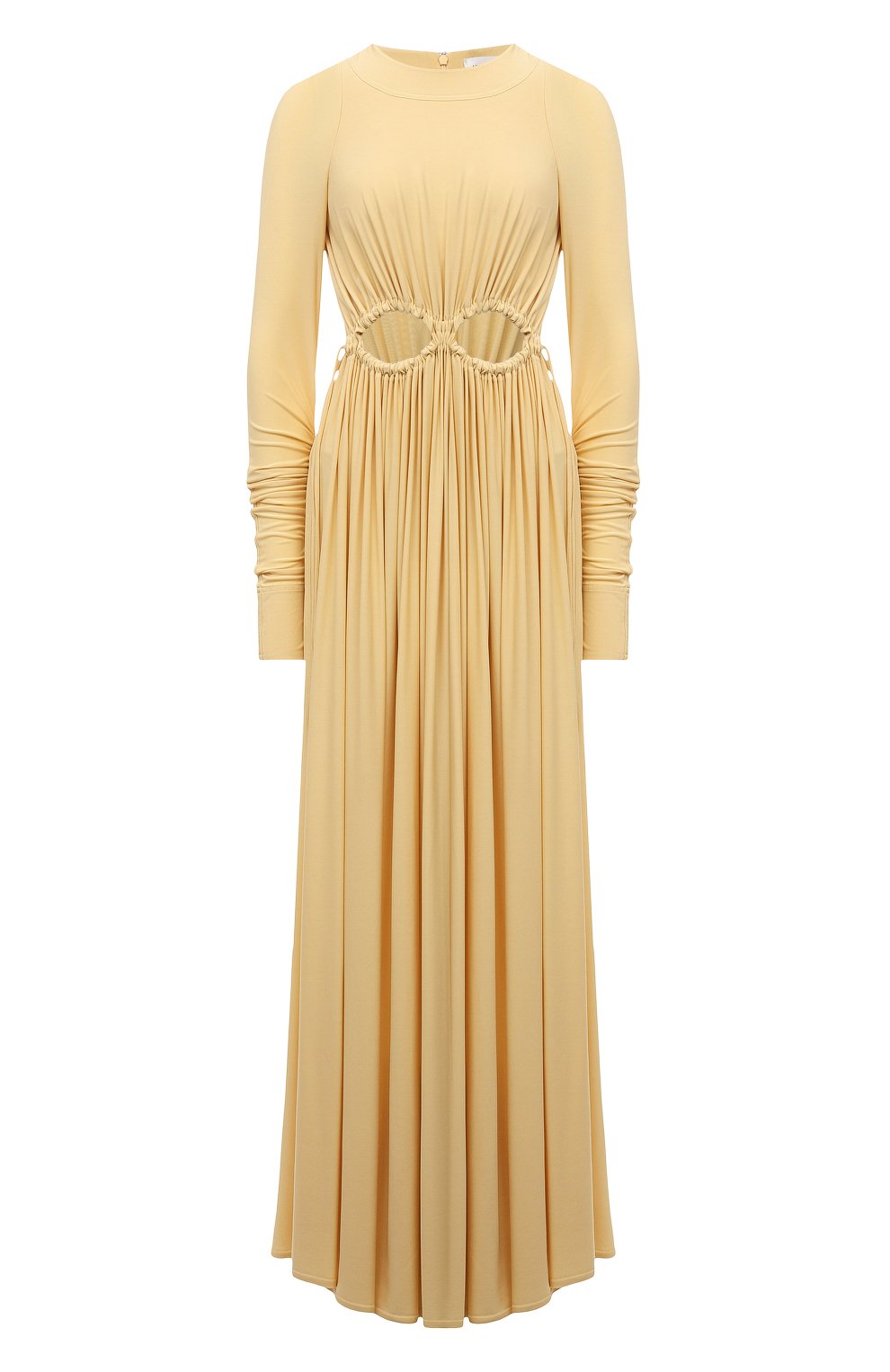 Платье из вискозы VICTORIA BECKHAM желтого цвета по цене 158000 руб., арт. 1221WDR002534A, фото 1 Платье из вискозы VICTORIA BECKHAM, арт. 1221WDR002534A, фото 1