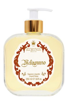 Жидкое мыло для рук melograno (250ml) SANTA MARIA NOVELLA бесцветного цвета, арт. SMN3232701 | Фото 1 (Назначение: Для рук; Unisex: Unisex; Региональные ограничения белый список (Axapta Mercury): Не проставлено; Тип продукта: Мыло; Нос: Не проставлено)