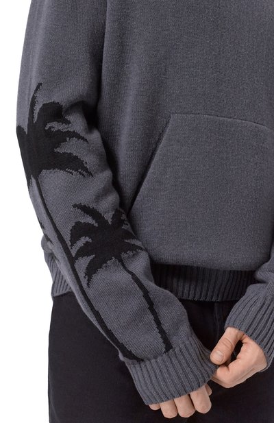 Худи из хлопка и шерсти PALM ANGELS, арт. PMHU026F25KNI001, фото 5