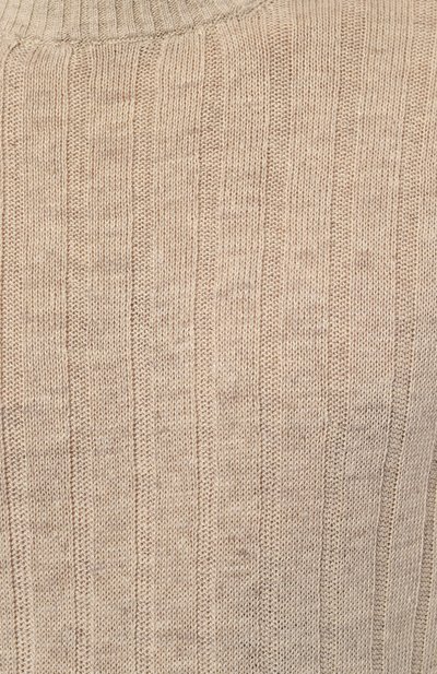 Джемпер изо льна и хлопка BRUNELLO CUCINELLI бежевого цвета по цене 116000 руб., арт. M2L70B2273, фото 5 Джемпер изо льна и хлопка BRUNELLO CUCINELLI, арт. M2L70B2273, фото 5