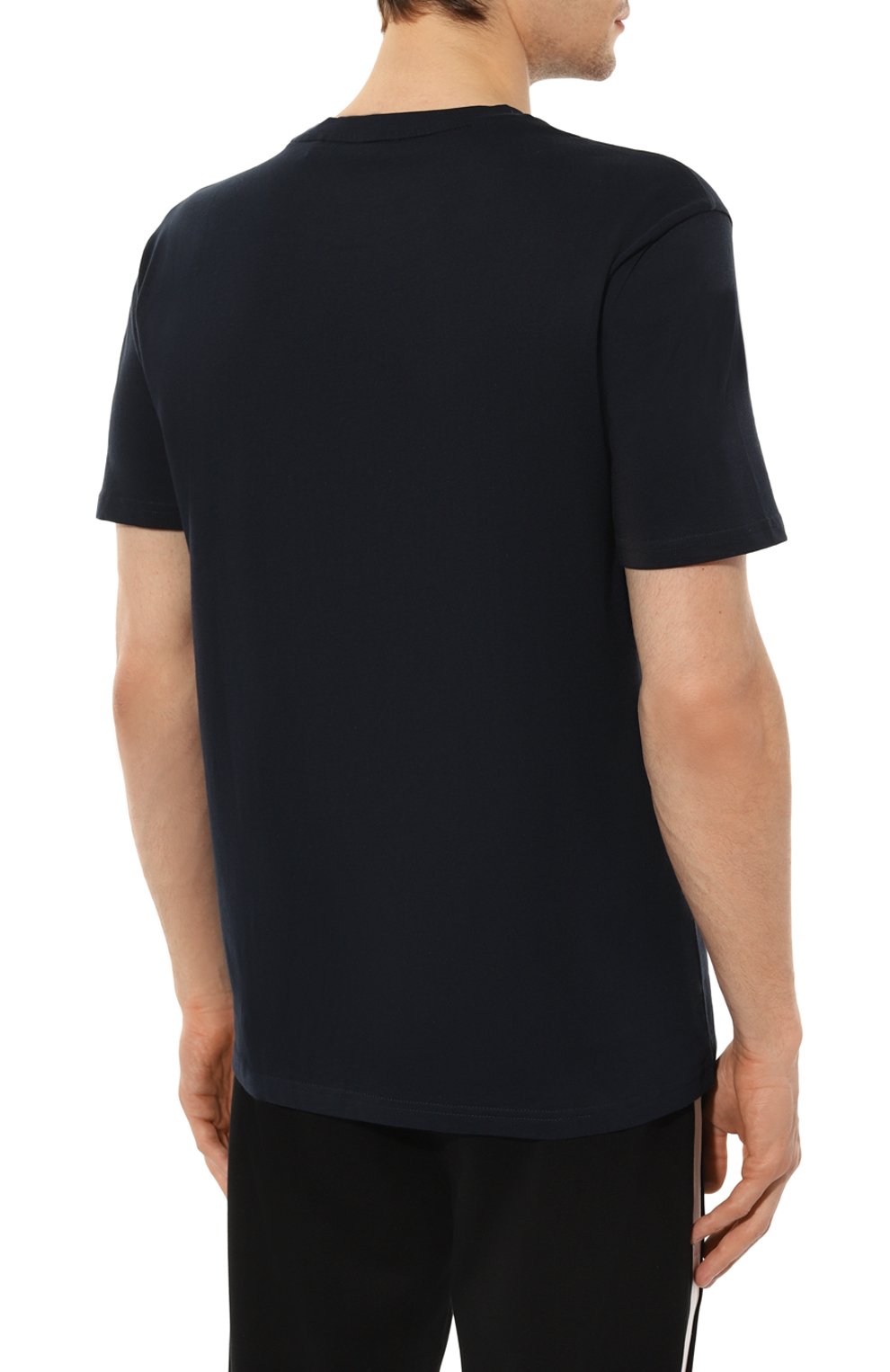Хлопковая футболка BOSS ORANGE темно-синего цвета по цене 7490 руб., арт. 50481923, фото 4 Хлопковая футболка BOSS ORANGE, арт. 50481923, фото 4
