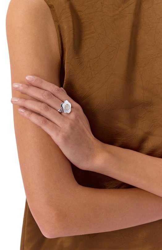 Кольцо Big flower с лунным камнем Moonka FLW-925SL-RG00-MST Серебряный  FLW-925SL-RG00-MST Фото 2