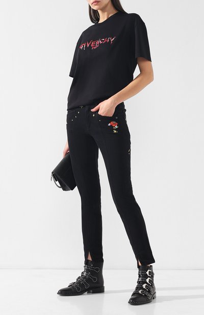 Укороченные джинсы с вышивкой GIVENCHY, арт. BW50AD5077, фото 2
