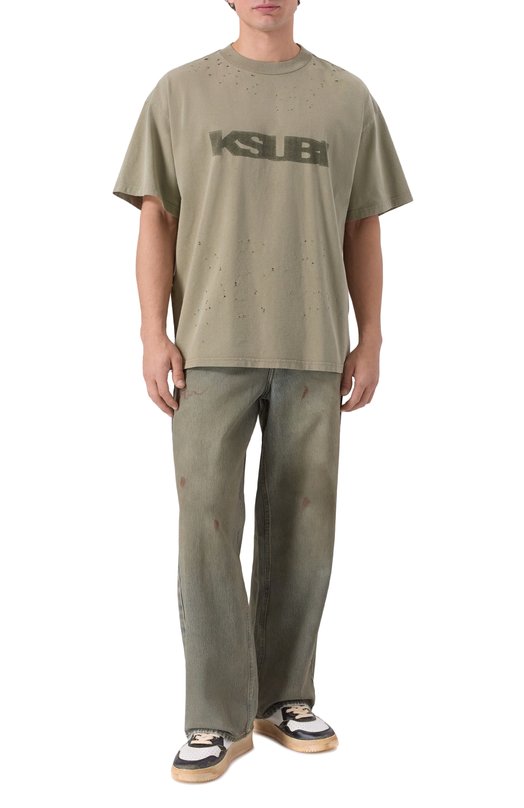 Хлопковая футболка Ksubi MPF25TE009 Хаки  MPF25TE009 Фото 2
