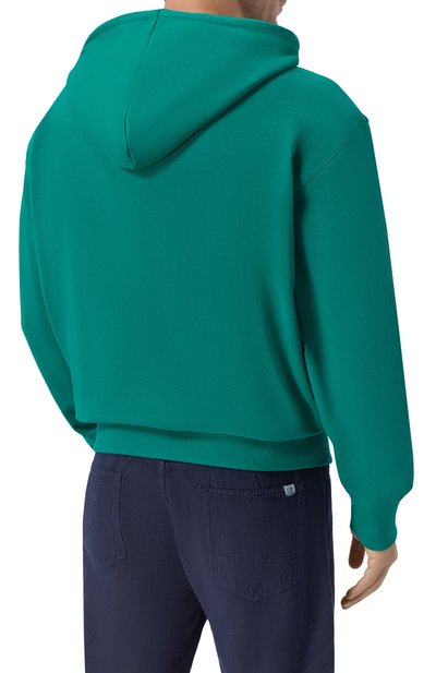 Хлопковое худи BOSS ORANGE зеленого цвета по цене 18200 руб., арт. 50487134, фото 4 Хлопковое худи BOSS ORANGE, арт. 50487134, фото 4