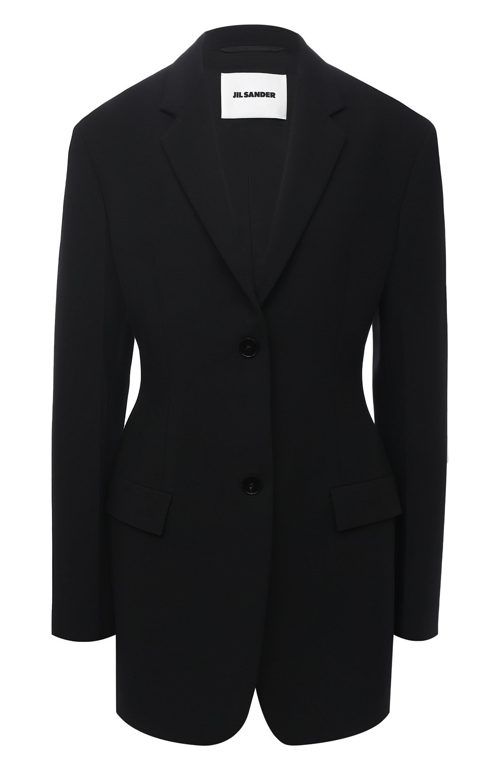 Шерстяной жакет JIL SANDER черного цвета по цене 242000 руб., арт. JSWR135310-WR201100, фото 1 Шерстяной жакет JIL SANDER, арт. JSWR135310-WR201100, фото 1