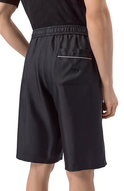 Шелковые шорты Dolce & Gabbana GV5MAZ/FU1S4 Чёрный  GV5MAZ/FU1S4 Фото 4