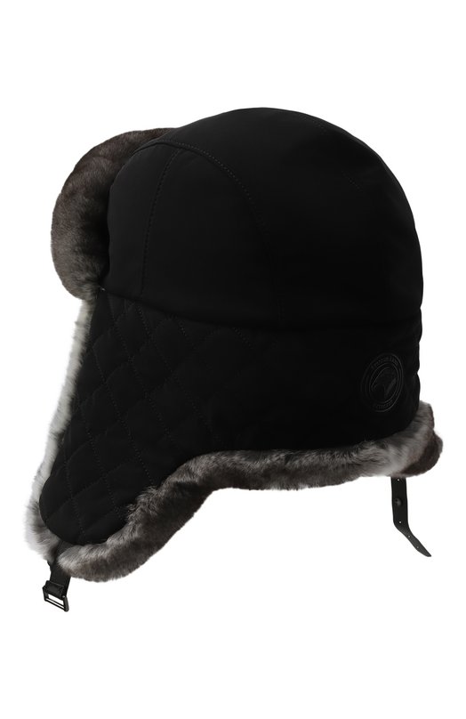 Шапка с отделкой из меха кролика Stefano Ricci MCV430G20F/PA003R Чёрный  MCV430G20F/PA003R Фото 2
