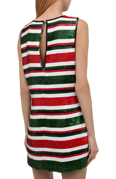 Шелковое платье с отделкой пайетками SAINT LAURENT, арт. 664336/Y059R, фото 4