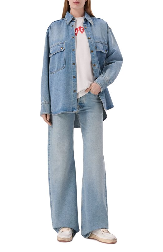 Хлопковая футболка HUGO 50561164 Белый  50561164 Фото 2