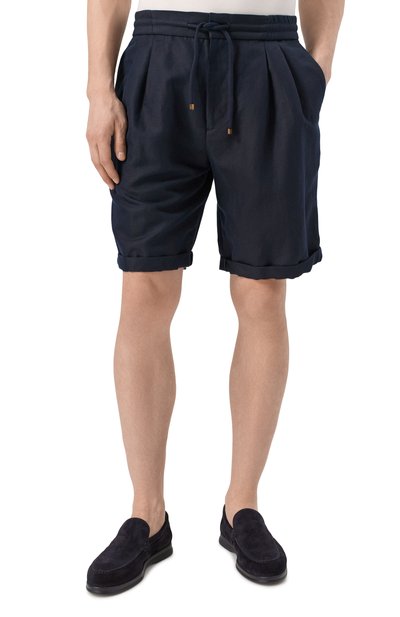 Шорты изо льна и хлопка BRUNELLO CUCINELLI, арт. MH255U0020, фото 3