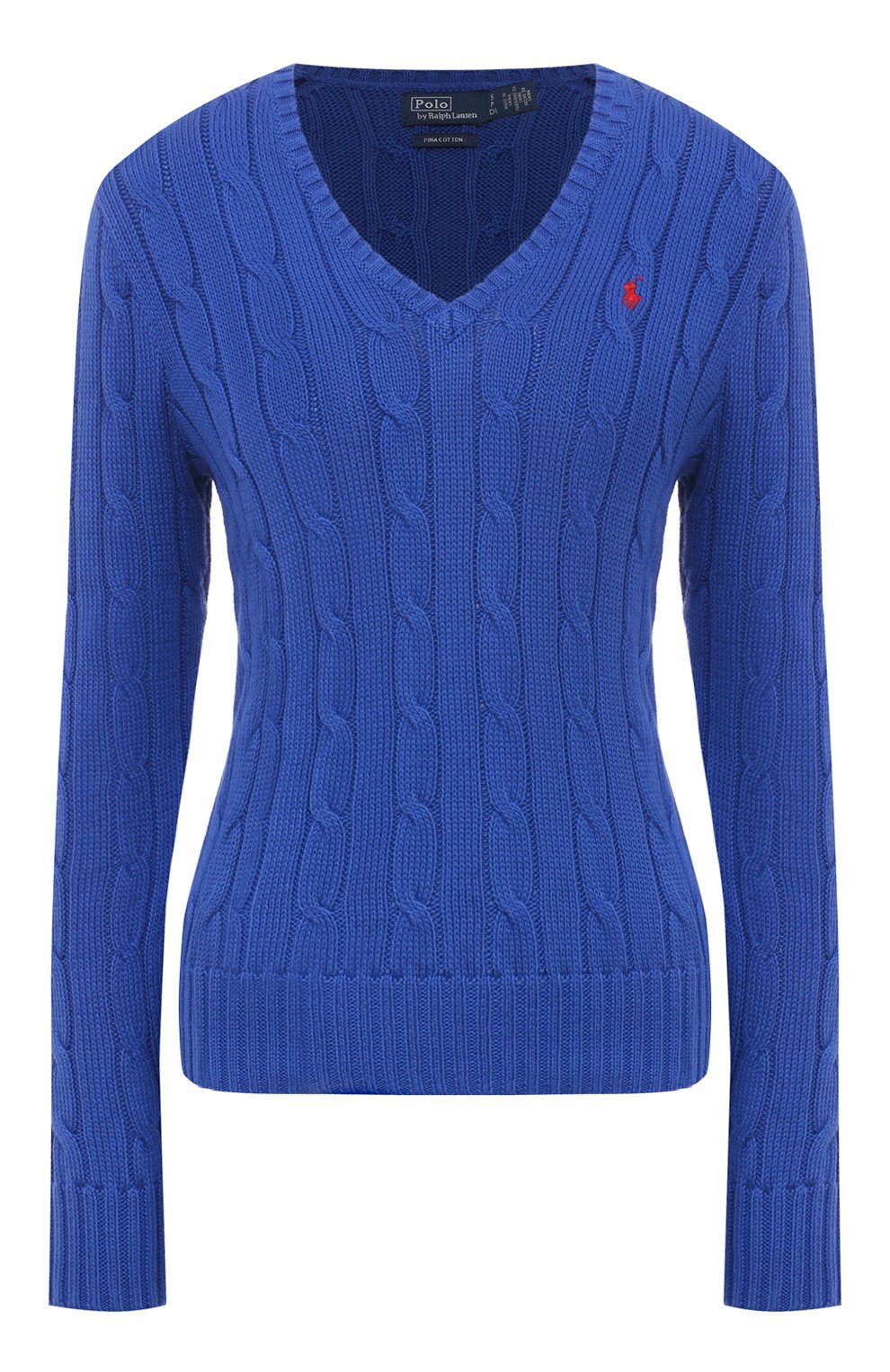 Хлопковый пуловер POLO RALPH LAUREN синего цвета по цене 25750 руб., арт. 211891641, фото 1 Хлопковый пуловер POLO RALPH LAUREN, арт. 211891641, фото 1