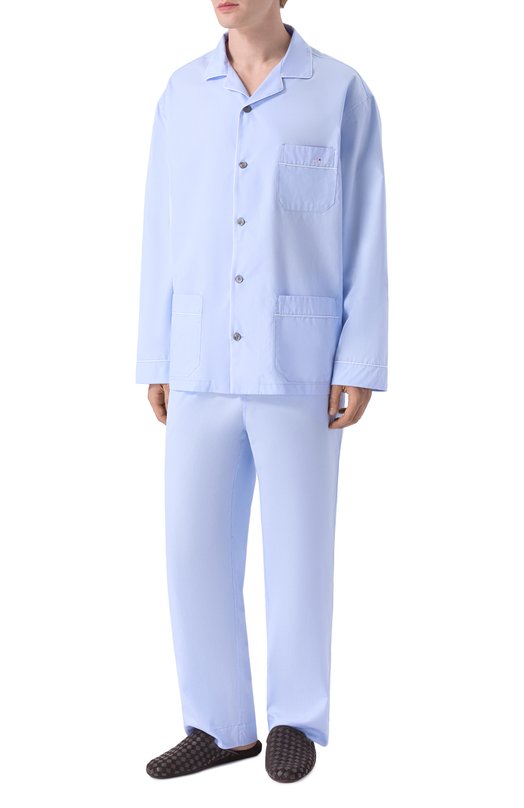 Хлопковая сорочка Kiton UNWM011K0244H04 Голубой  UNWM011K0244H04 Фото 2