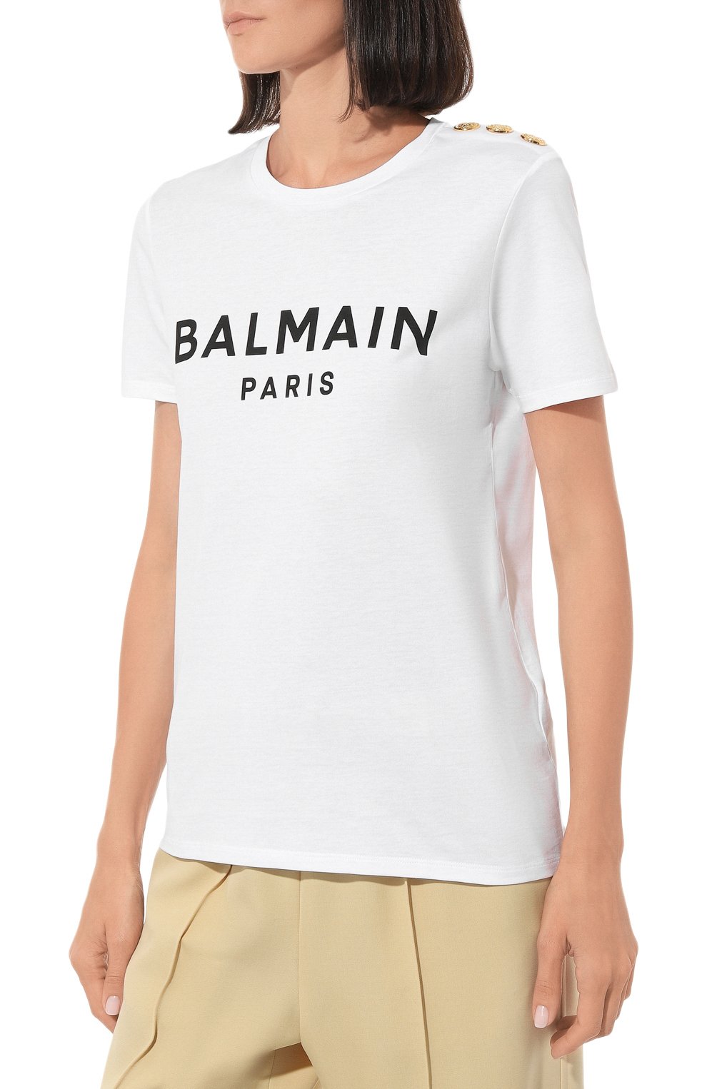 Хлопковая футболка BALMAIN, арт. AF0EF005BB02, фото 3