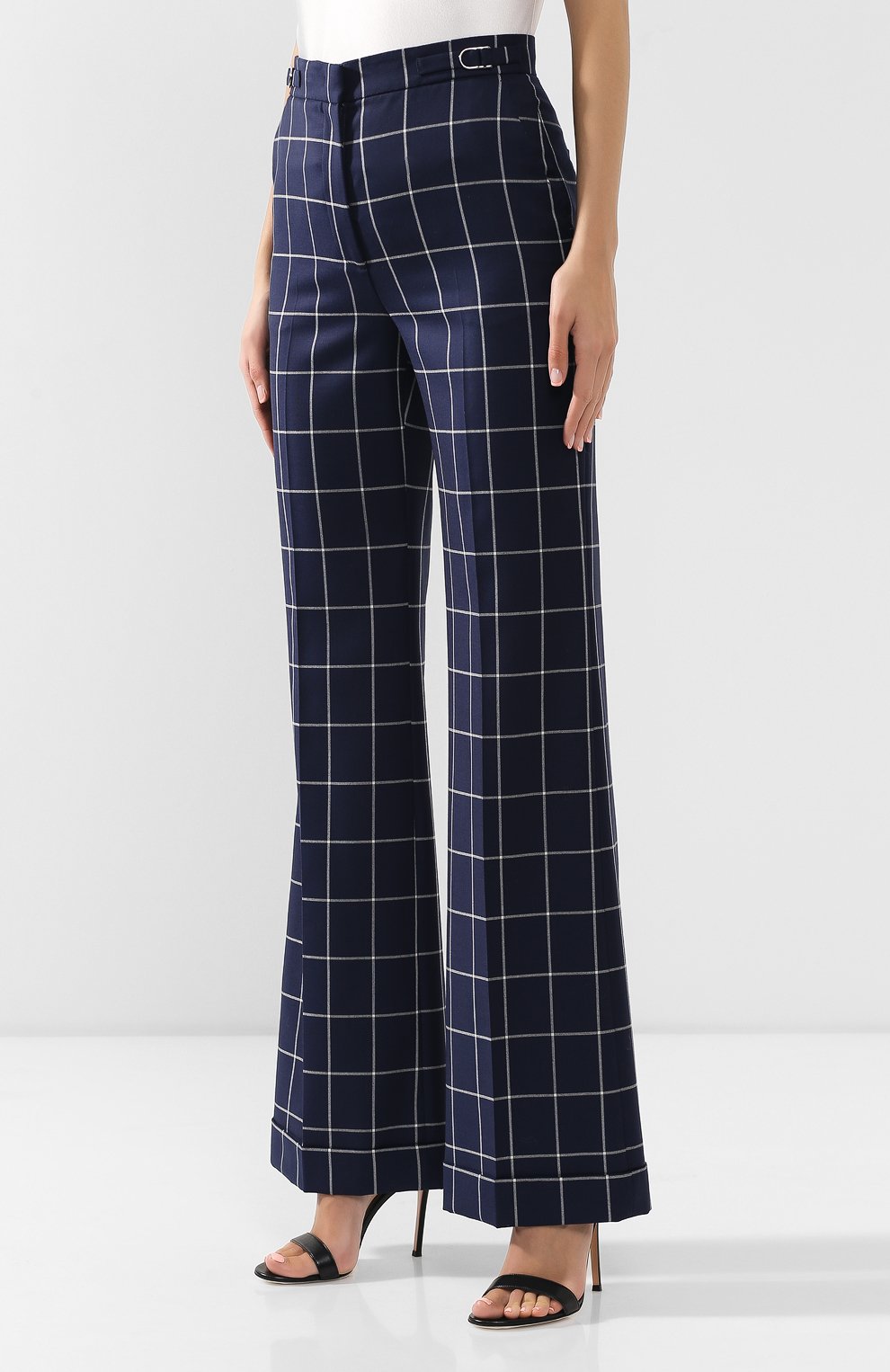 Шерстяные брюки GABRIELA HEARST темно-синего цвета по цене 113500 руб., арт. 419205 W013, фото 3 Шерстяные брюки GABRIELA HEARST, арт. 419205 W013, фото 3