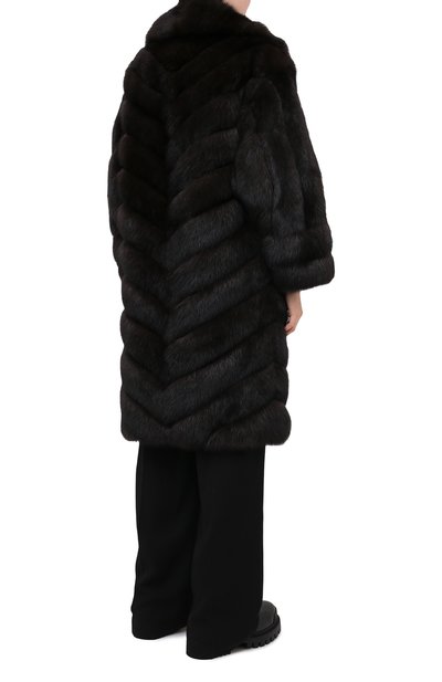 Шуба из меха соболя KITON темно-коричневого цвета по цене 8805000 руб., арт. D50586X04R72, фото 5 Шуба из меха соболя KITON, арт. D50586X04R72, фото 5