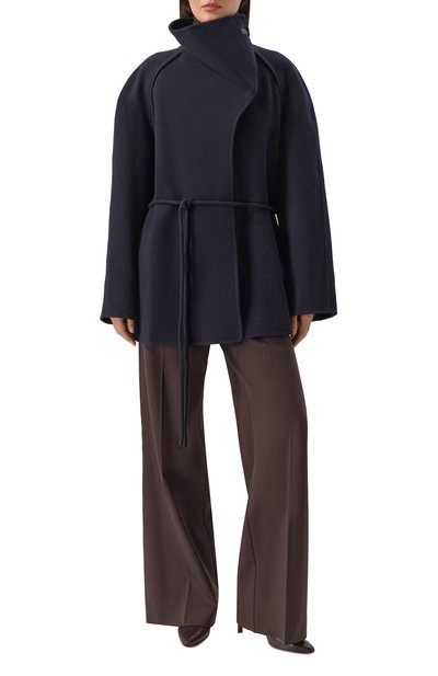 Шерстяное полупальто LE17SEPTEMBRE темно-синего цвета по цене 96650 руб., арт. LS2579CT003ENA, фото 3 Шерстяное полупальто LE17SEPTEMBRE, арт. LS2579CT003ENA, фото 3