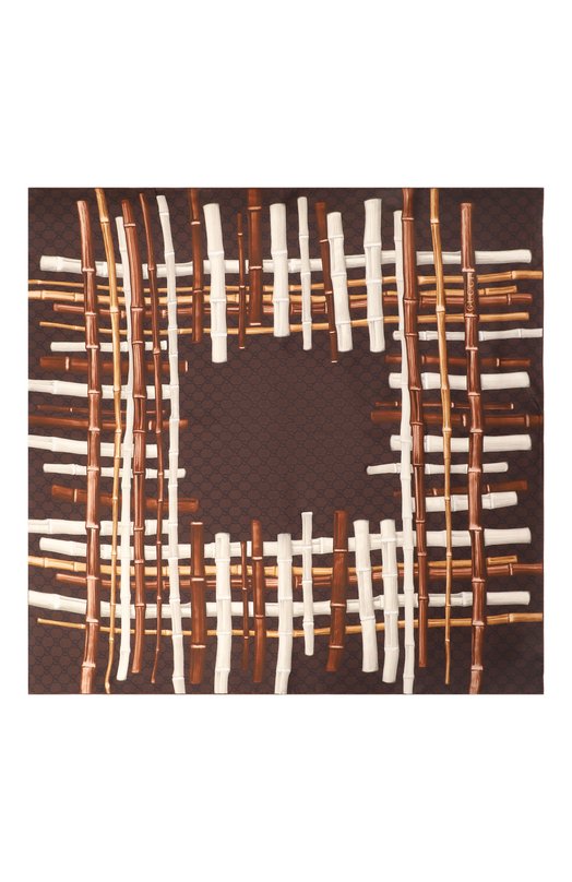 Шелковый платок Gucci 848374/3G001 Коричневый  848374/3G001 Фото 4