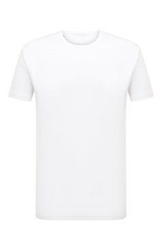 Мужская хлопковая футболка NUTI & CO белого цвета, арт. T-SHIRT | Фото 1 (Принт: Без принта; Рукава: Короткие; Длина (для топов): Стандартные; Материал сплава: Проставлено; Материал внешний: Хлопок; Драгоценные камни: Проставлено; Стили: Кэжуэл)
