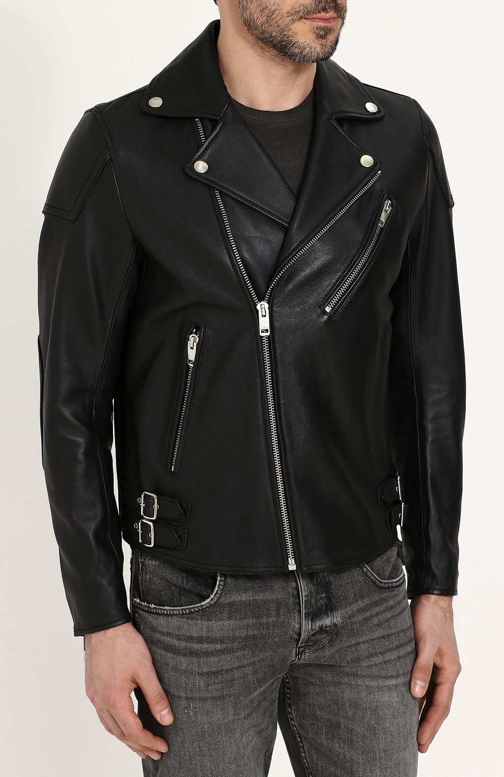 Кожаная куртка с косой молнией DIESEL, арт. 00S0A9/0SAQS, фото 3