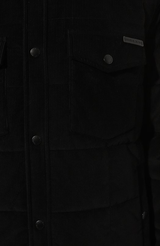 Двусторонняя куртка-рубашка из вельвета Dolce & Gabbana G9BCUT/FUVFB Чёрный  G9BCUT/FUVFB Фото 5