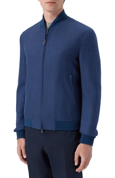 Бомбер из шелка и шерсти CORNELIANI, арт. 27L588/2718266, фото 3