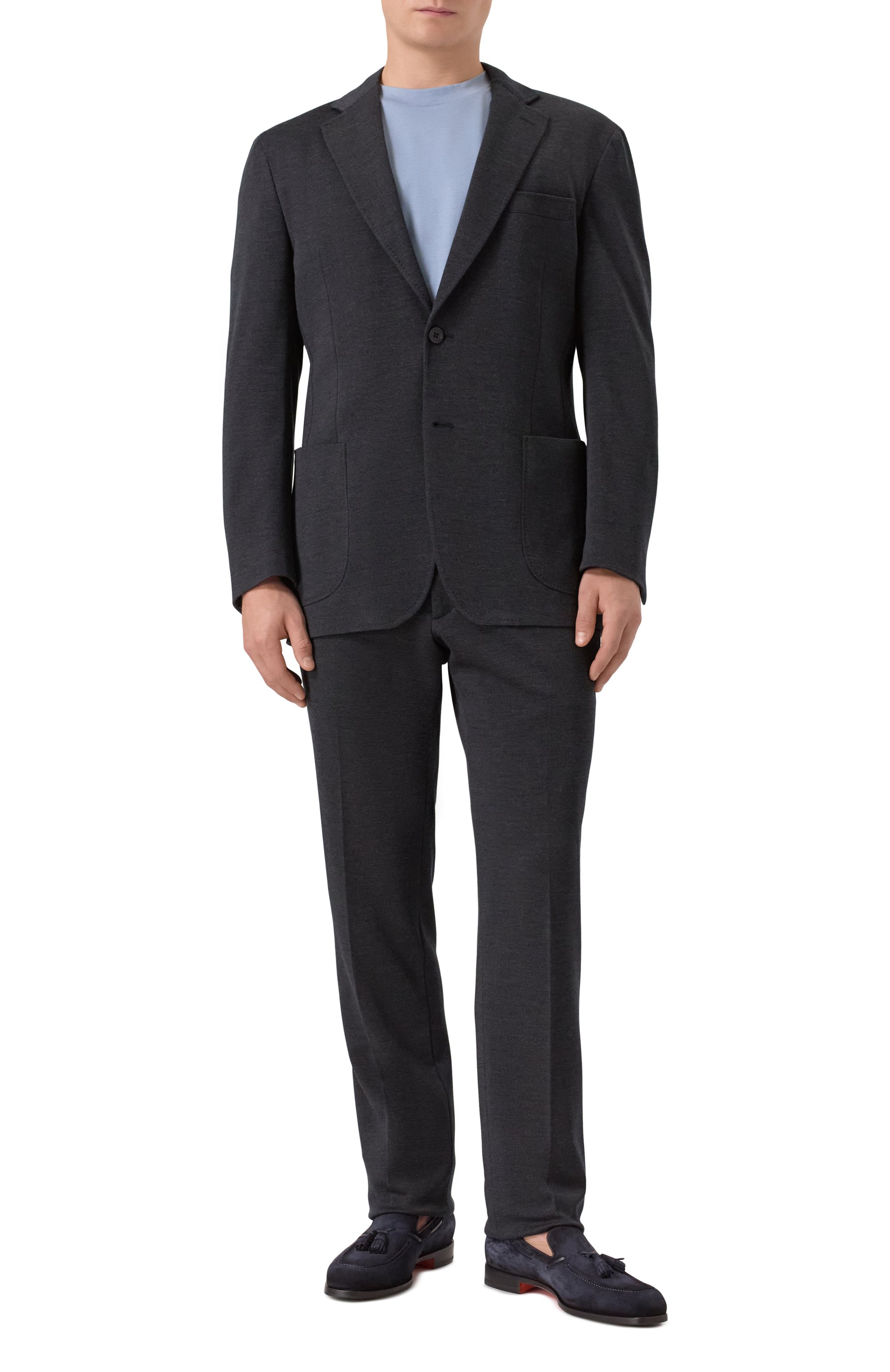 Замшевые лоферы brando SANTONI, арт. MCBG19176BJ1GEIP, фото 2