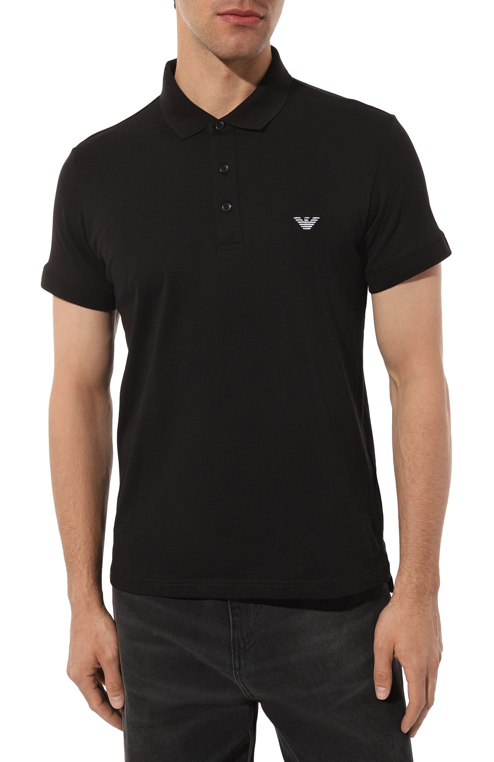 Хлопковое поло EMPORIO ARMANI, арт. 211804/4R482, фото 3