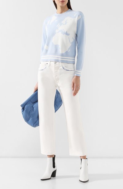 Хлопковый пуловер RAG AND BONE голубого цвета по цене 27850 руб., арт. W294623KU, фото 2 Хлопковый пуловер RAG AND BONE, арт. W294623KU, фото 2