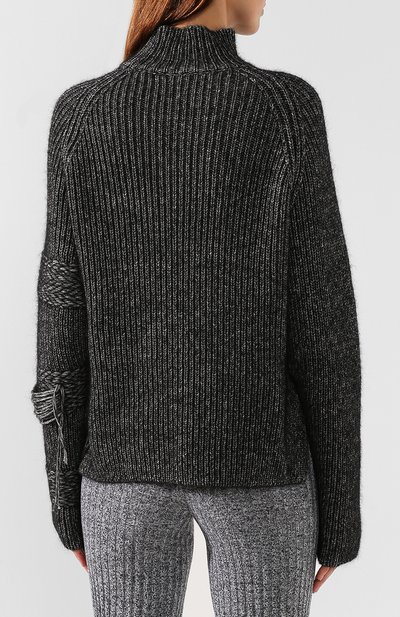 Свитер из хлопка и шерсти MRZ черного цвета по цене 34350 руб., арт. FW19-0215, фото 4 Свитер из хлопка и шерсти MRZ, арт. FW19-0215, фото 4