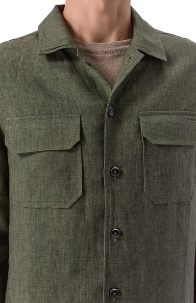 Льняная рубашка CAPOBIANCO, арт. 20M515.LL00., фото 5