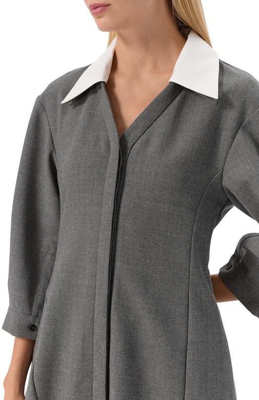 Шерстяное платье Jil Sander J02CT0522/J41557 Серый  J02CT0522/J41557 Фото 5