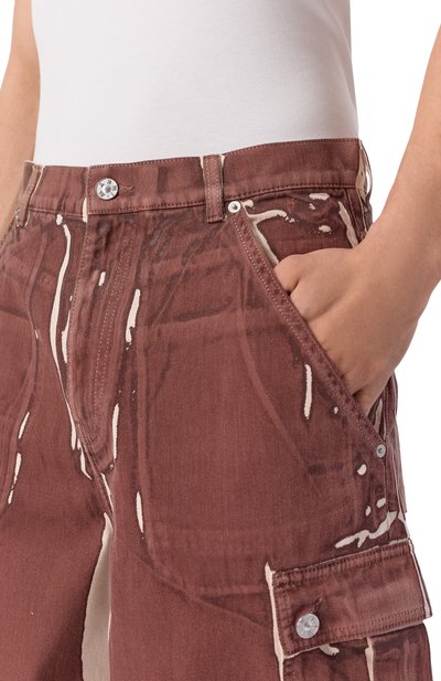 Джинсовые шорты MARNI коричневого цвета по цене 110000 руб., арт. PUJU0125A1/USCY64, фото 5 Джинсовые шорты MARNI, арт. PUJU0125A1/USCY64, фото 5