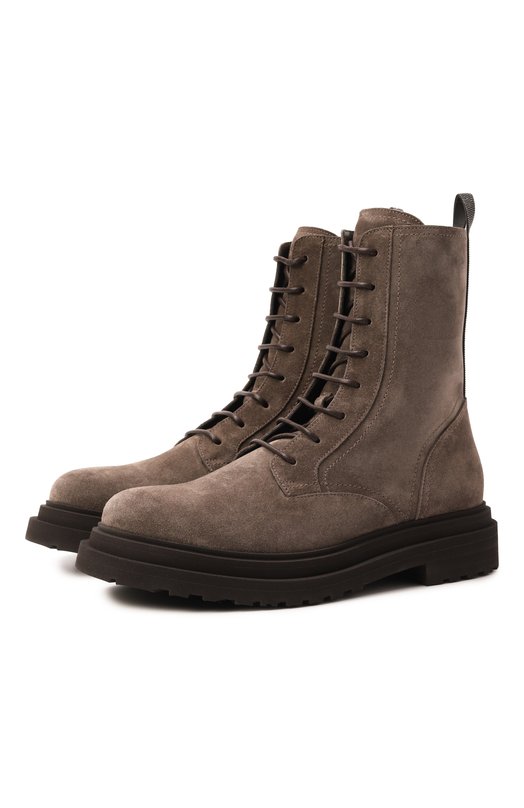 Замшевые ботинки Brunello Cucinelli MZSFG3036P Коричневый MZSFG3036P