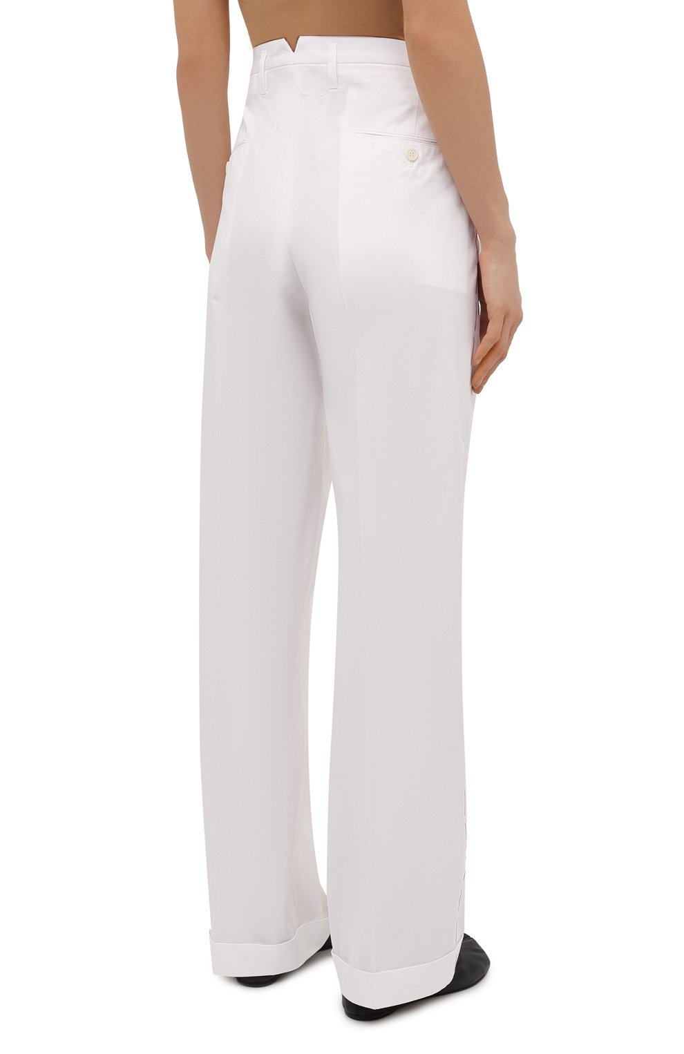 Хлопковые брюки MAISON MARGIELA белого цвета по цене 99350 руб., арт. S51KA0535/S53687, фото 4 Хлопковые брюки MAISON MARGIELA, арт. S51KA0535/S53687, фото 4