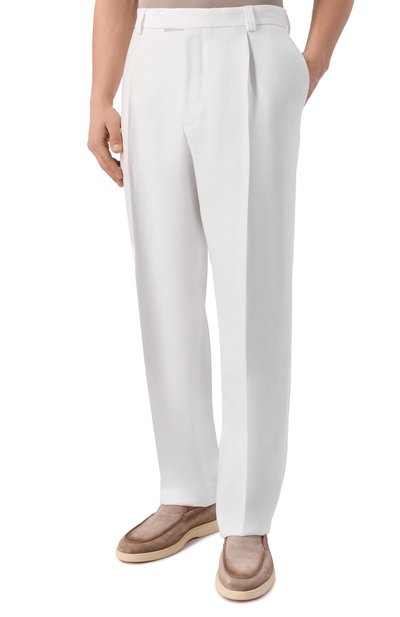 Льняные брюки BOSS CAMEL, арт. 50561375, фото 3