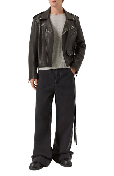 Кожаная куртка ANN DEMEULEMEESTER, арт. B0012058/LT137, фото 2