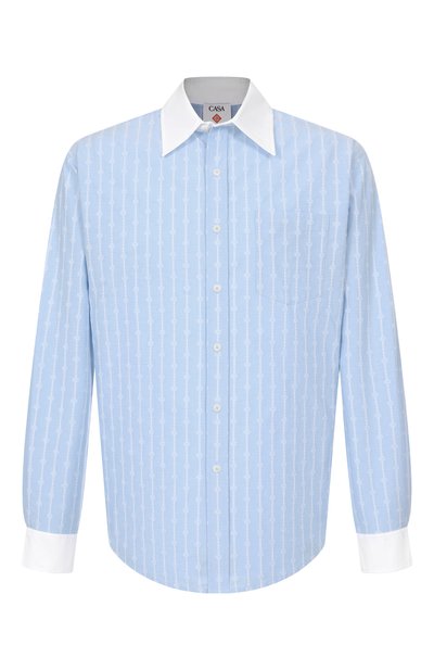 Мужская рубашка из хлопка и вискозы CASABLANCA, арт. MS25-SH-175-01