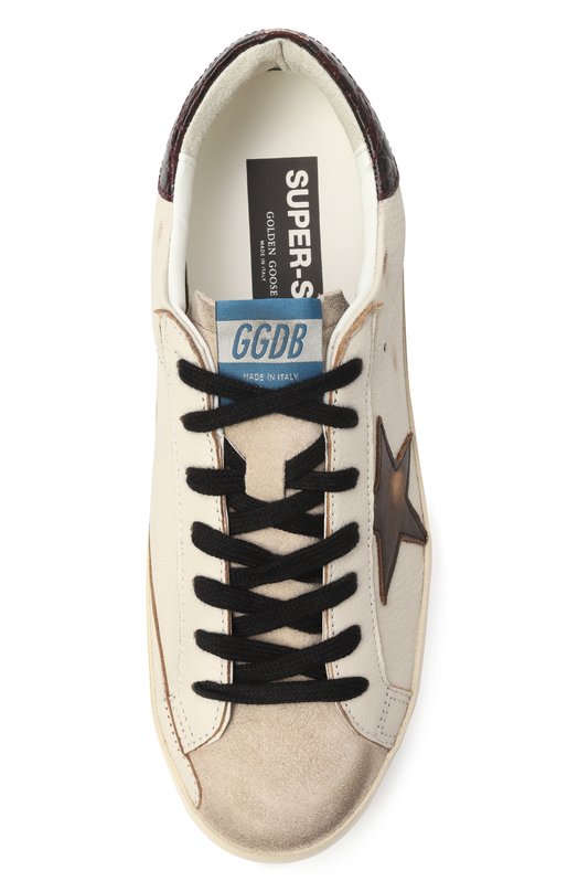 Кожаные кеды Super-Star Golden Goose Deluxe Brand GMF00102.F007553 Белый  GMF00102.F007553 Фото 6