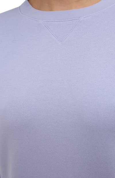 Хлопковый свитшот VINCE светло-голубого цвета по цене 23250 руб., арт. V793083715, фото 5 Хлопковый свитшот VINCE, арт. V793083715, фото 5