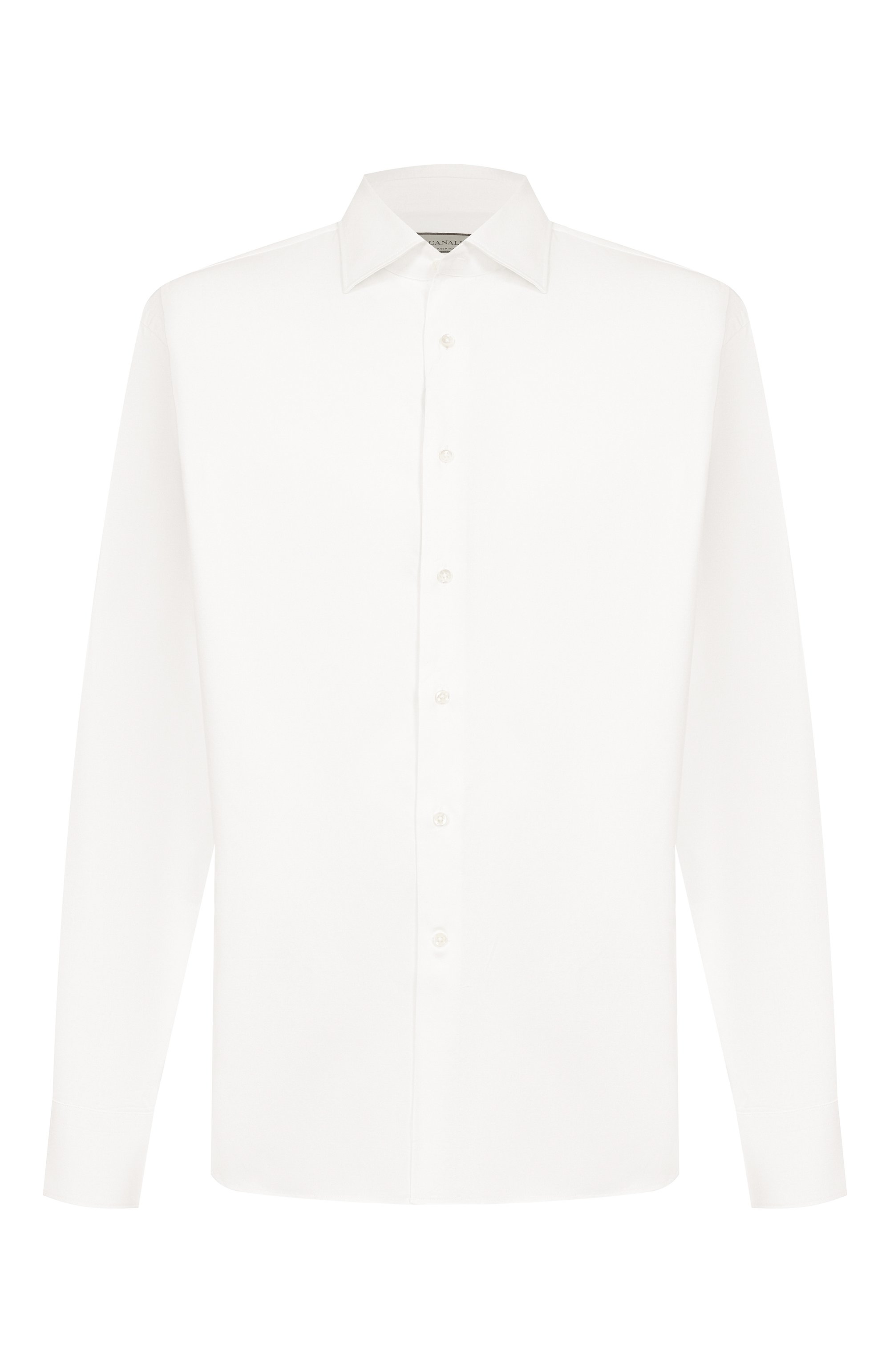 Хлопковая сорочка CANALI белого цвета по цене 33900 руб., арт. CCL7098/GD03286, фото 1 Хлопковая сорочка CANALI, арт. CCL7098/GD03286, фото 1