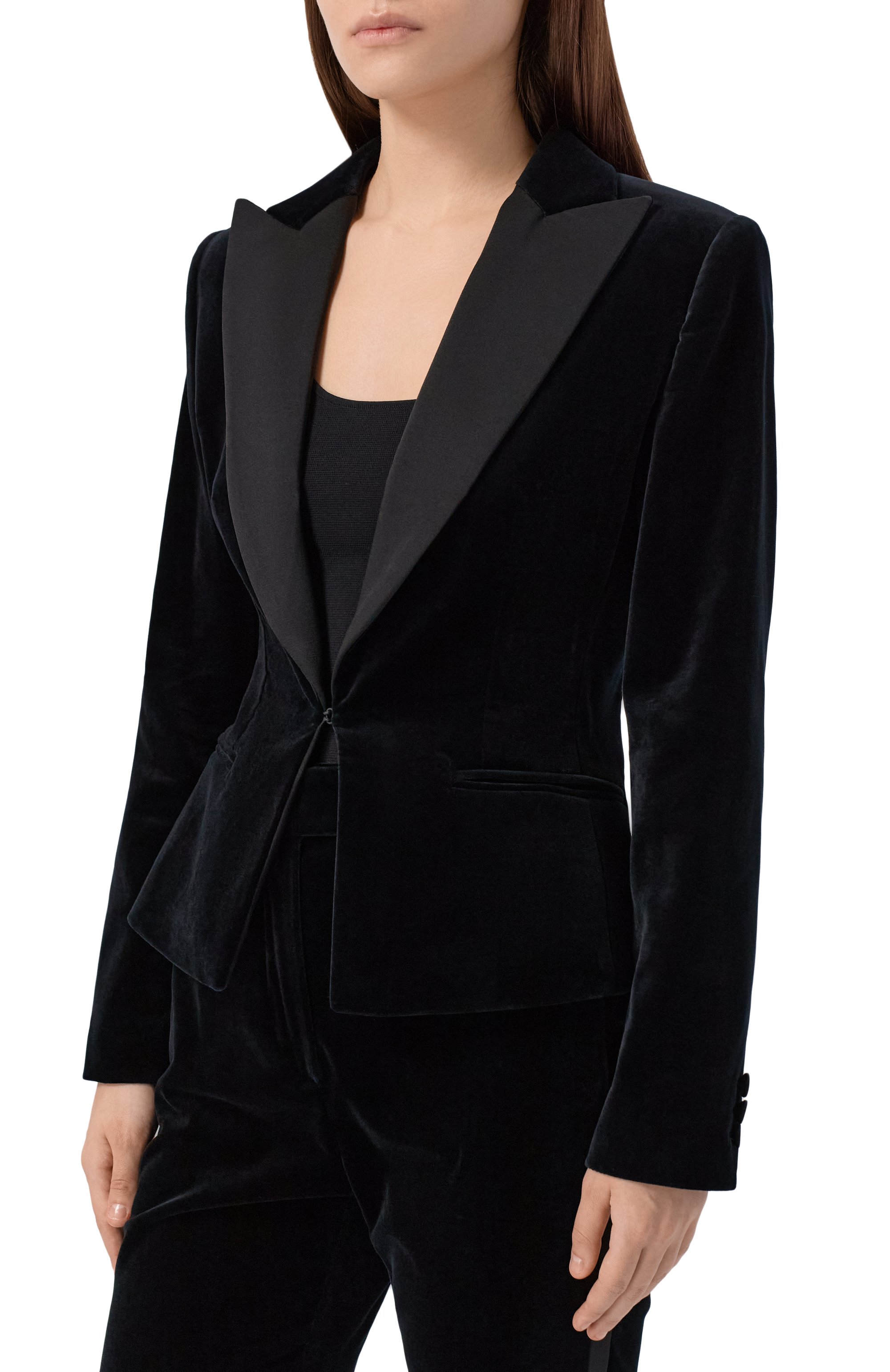 Бархатный жакет MAX MARA STUDIO черного цвета по цене 99500 руб., арт. E0LIE, фото 3 Бархатный жакет MAX MARA STUDIO, арт. E0LIE, фото 3