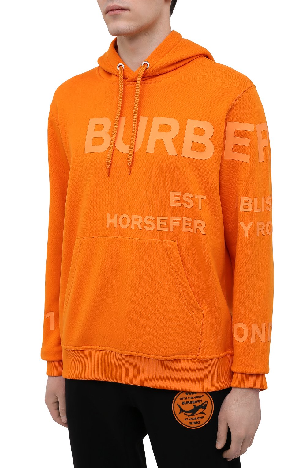 Хлопковое худи BURBERRY, арт. 8040728, фото 3