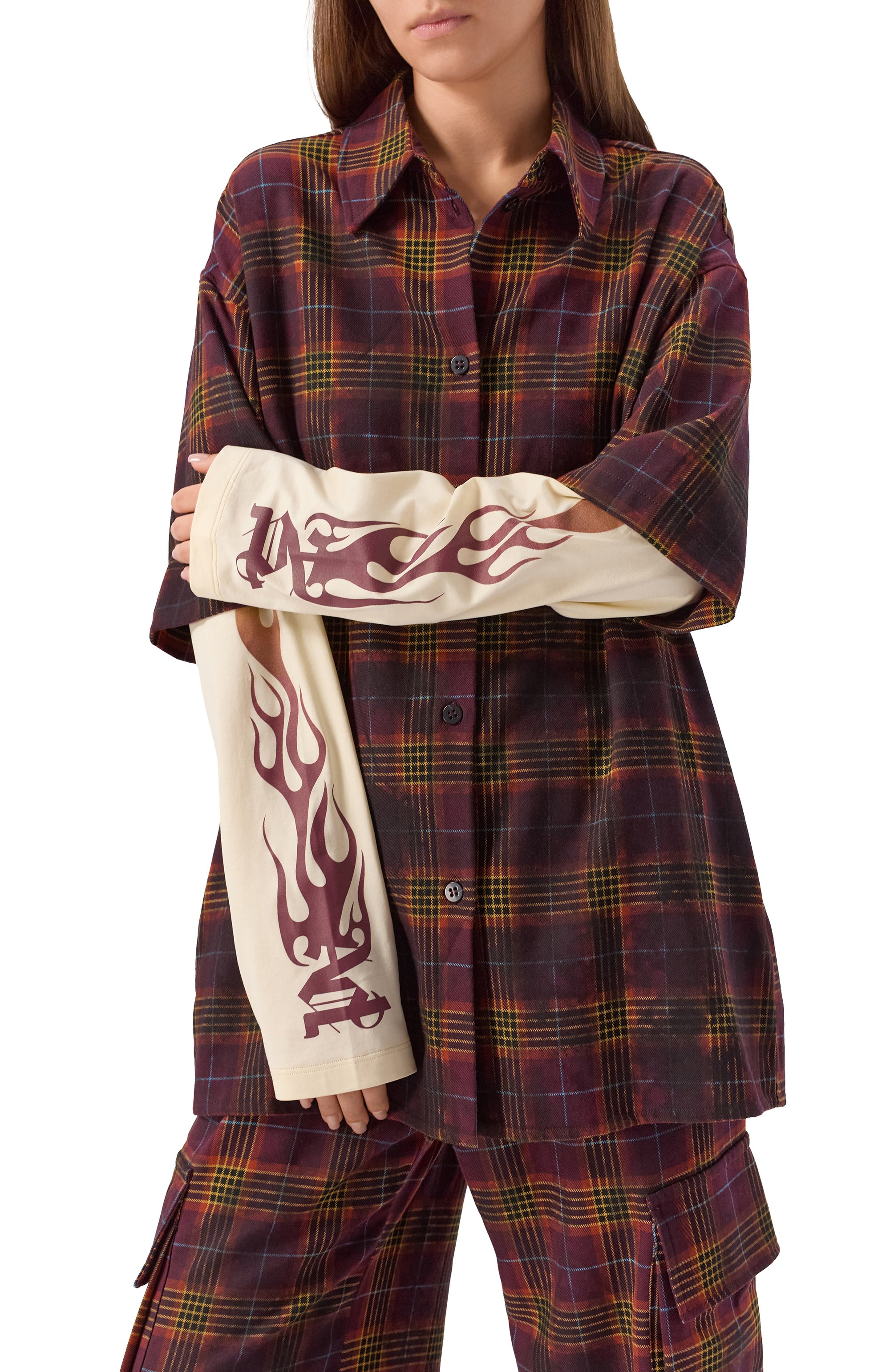 Рубашка PALM ANGELS, арт. PWGE027F25FAB001, фото 5