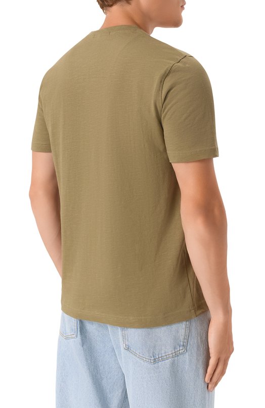 Хлопковая футболка Aeronautica Militare TS2472UJ00708 Хаки  TS2472UJ00708 Фото 4