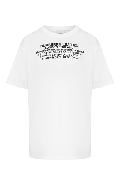 Женская хлопковая футболка BURBERRY, арт. 8024629