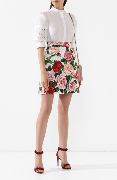 Юбка из смеси вискозы и хлопка DOLCE & GABBANA, арт. F4AG8T/HSMXK, фото 2